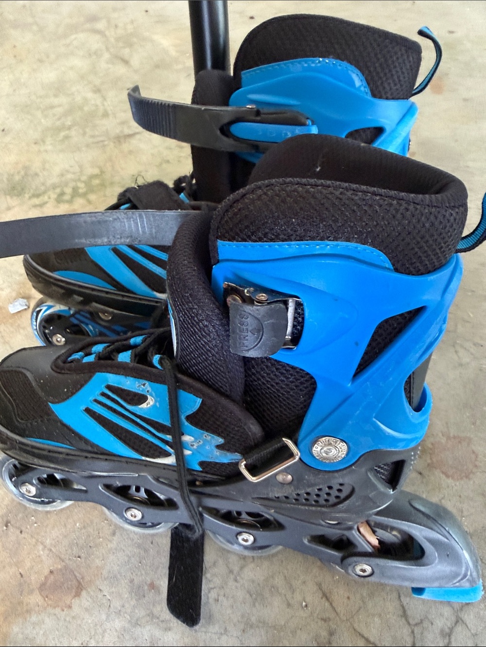 Kids Blue and Black Adjustable Inline Skates